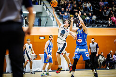Basketball, Win2Day Superliga 2023/24, Grunddurchgang 13.Runde, Vienna Timberwolves, SKN St. Pölten, Jonas John (99)