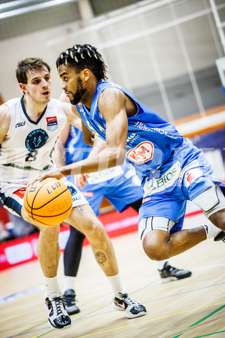 Basketball, Win2Day Superliga 2023/24, Grunddurchgang 13.Runde, Vienna Timberwolves, SKN St. Pölten, Michael Anthony Randolph Jr. (5)