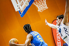 Basketball, Win2Day Superliga 2023/24, Grunddurchgang 13.Runde, Vienna Timberwolves, SKN St. Pölten, Michael Anthony Randolph Jr. (5)