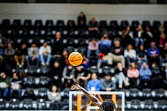 Basketball, Win2Day Superliga 2023/24, Grunddurchgang 13.Runde, Vienna Timberwolves, SKN St. Pölten, Ajiroghene Ogemuno-Johnson (10), Ziga Fifolt (13)