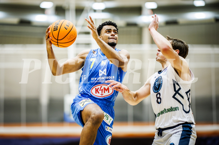 Basketball, Win2Day Superliga 2023/24, Grunddurchgang 13.Runde, Vienna Timberwolves, SKN St. Pölten, Steven Kaltenbrunner (7)