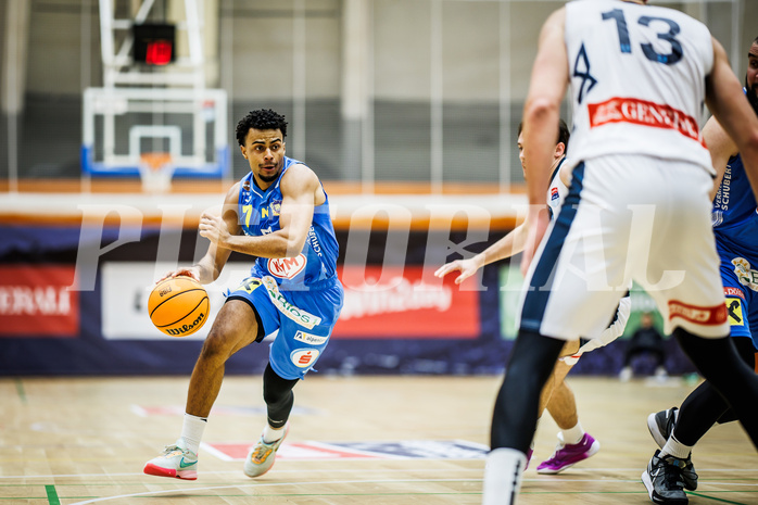 Basketball, Win2Day Superliga 2023/24, Grunddurchgang 13.Runde, Vienna Timberwolves, SKN St. Pölten, Steven Kaltenbrunner (7)