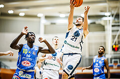Basketball, Win2Day Superliga 2023/24, Grunddurchgang 13.Runde, Vienna Timberwolves, SKN St. Pölten, Moritz Lanegger (21)