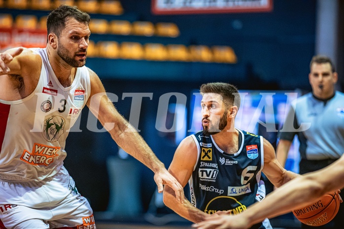 Basketball, Win2Day Superliga 2022/23, Grunddurchgang 1.Runde, Supercup, BC GGMT Vienna, Gmunden Swans, Jozo Rados (3), Daniel Friedrich (6)