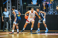 Basketball, Win2Day Superliga 2022/23, Grunddurchgang 1.Runde, Supercup, BC GGMT Vienna, Gmunden Swans, Jozo Rados (3), Urald King (20)