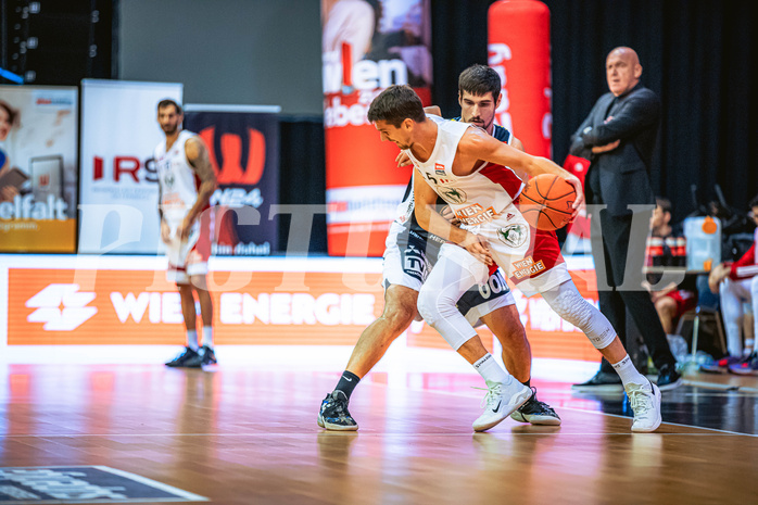 Basketball, Win2Day Superliga 2022/23, Grunddurchgang 1.Runde, Supercup, BC GGMT Vienna, Gmunden Swans, Toni Blazan (10), Bogic Vujosevic (5)