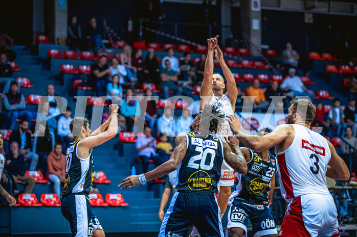 Basketball, Win2Day Superliga 2022/23, Grunddurchgang 1.Runde, Supercup, BC GGMT Vienna, Gmunden Swans, Enis Murati (44)