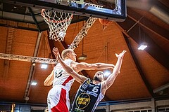Basketball, Win2Day Superliga 2022/23, Grunddurchgang 1.Runde, Supercup, BC GGMT Vienna, Gmunden Swans, Stefan Savic (13), Daniel Friedrich (6)