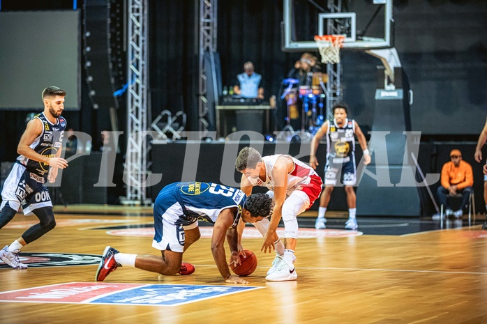 Basketball, Win2Day Superliga 2022/23, Grunddurchgang 1.Runde, Supercup, BC GGMT Vienna, Gmunden Swans, Dwayne Lautier-Ogunleye (23), Bogic Vujosevic (5)