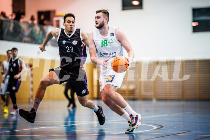 Basketball, Basketball Zweite Liga 2023/24, Grunddurchgang 14.Runde, Deutsch Wagram Alligators, Vienna United, Matej Drgon (18)