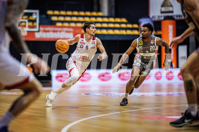 Basketball, Win2Day Superliga 2023/24, Grunddurchgang 18.Runde, BC Vienna, Klosterneuburg Dukes, Bogic Vujosevic (5)