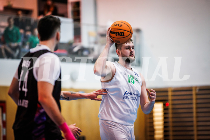 Basketball, Basketball Zweite Liga 2023/24, Grunddurchgang 14.Runde, Deutsch Wagram Alligators, Vienna United, Matej Drgon (18)