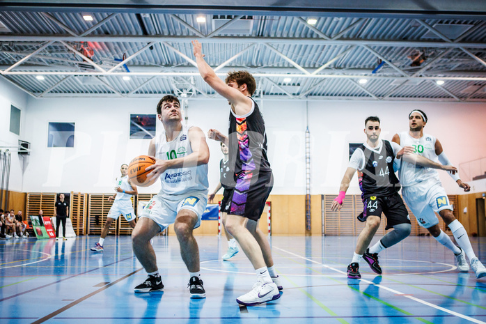 Basketball, Basketball Zweite Liga 2023/24, Grunddurchgang 14.Runde, Deutsch Wagram Alligators, Vienna United, Daniel Schuch (10)