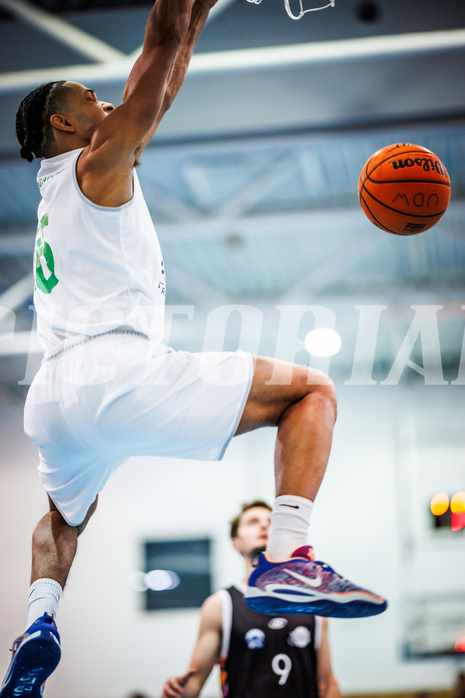 Basketball, Basketball Zweite Liga 2023/24, Grunddurchgang 14.Runde, Deutsch Wagram Alligators, Vienna United, Philip Konate (16)