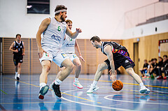 Basketball, Basketball Zweite Liga 2023/24, Grunddurchgang 14.Runde, Deutsch Wagram Alligators, Vienna United, Ognjen Drljaca (6), Mathias Diemer (20)
