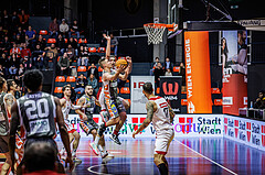 Basketball, Win2Day Superliga 2023/24, Grunddurchgang 18.Runde, BC Vienna, Klosterneuburg Dukes, Darko Bajo (13), Valentin Bauer (14)