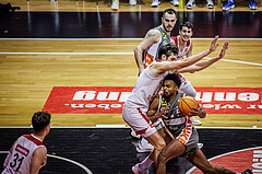 Basketball, Win2Day Superliga 2023/24, Grunddurchgang 18.Runde, BC Vienna, Klosterneuburg Dukes, Darko Bajo (13), Michael Weathers (20)