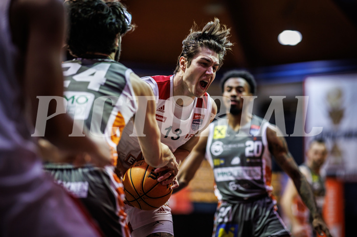Basketball, Win2Day Superliga 2023/24, Grunddurchgang 18.Runde, BC Vienna, Klosterneuburg Dukes, Darko Bajo (13)