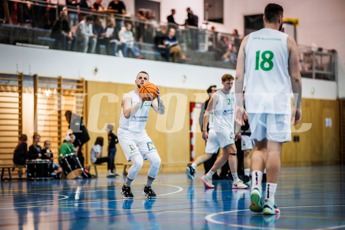 Basketball, Basketball Zweite Liga 2023/24, Grunddurchgang 14.Runde, Deutsch Wagram Alligators, Vienna United, Vitalii Shorstkiy (7)