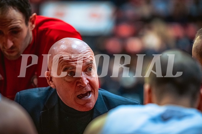 Basketball, Win2Day Superliga 2022/23, 8. Platzierungsrunde, BC Vienna, Oberwart Gunners, Aramis Naglic (Head Coach)