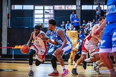 Basketball, Win2Day Superliga 2022/23, 8. Platzierungsrunde, BC Vienna, Oberwart Gunners, Jahenns Manigat (21)