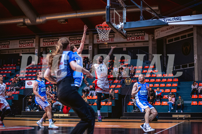 Basketball, Win2Day Superliga 2022/23, 8. Platzierungsrunde, BC Vienna, Oberwart Gunners, Jahenns Manigat (21)