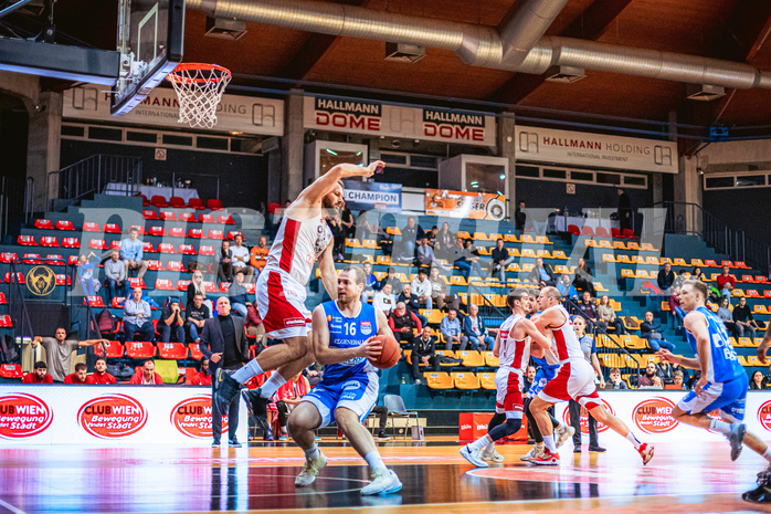 Basketball, Win2Day Superliga 2022/23, 8. Platzierungsrunde, BC Vienna, Oberwart Gunners, iJozo Rados (3), Renato Poljak (16)