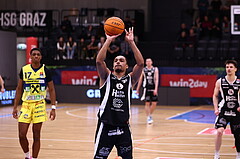 04.02.2024, Graz, Raiffeisen Sportpark Graz, Basketball Superliga 2023/24, Grunddurchgang, Runde 20, UBSC Raiffeisen Graz - OCS Capital Bulls 
