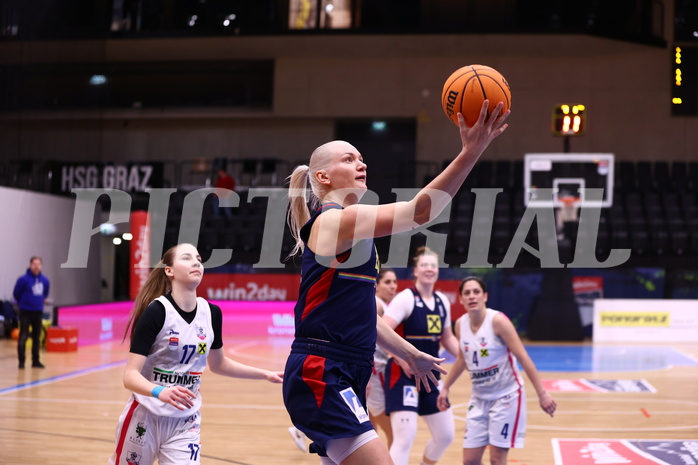 04.02.2024, Graz, Raiffeisen Sportpark, Basketball Damen Superliga 2023/24, Grunddurchgang 11.Runde, UBSC-DBBC Graz - SKN St. Pölten Frauen ,  