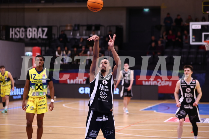 04.02.2024, Graz, Raiffeisen Sportpark Graz, Basketball Superliga 2023/24, Grunddurchgang, Runde 20, UBSC Raiffeisen Graz - OCS Capital Bulls 