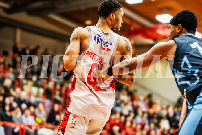 Basketball, win2day Basketball Superliga 2023/24, Grunddurchgang 20.Runde, Traiskirchen Lions, Vienna DC Timberwolves, Manuel Patterson Jr (1)