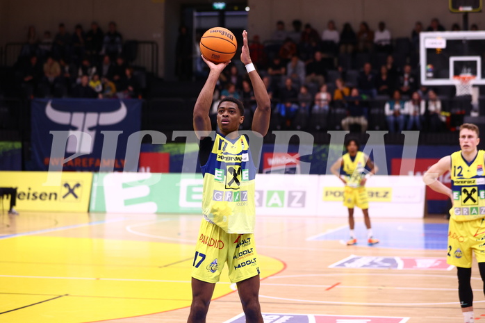 04.02.2024, Graz, Raiffeisen Sportpark Graz, Basketball Superliga 2023/24, Grunddurchgang, Runde 20, UBSC Raiffeisen Graz - OCS Capital Bulls 