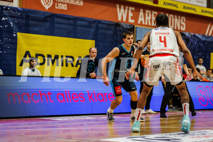 Basketball, win2day Basketball Superliga 2023/24, Grunddurchgang 20.Runde, Traiskirchen Lions, Vienna DC Timberwolves, Elias Wlasak (8)