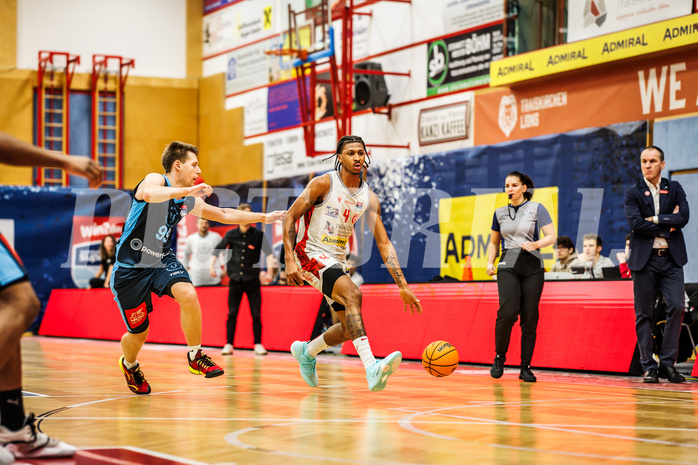 Basketball, win2day Basketball Superliga 2023/24, Grunddurchgang 20.Runde, Traiskirchen Lions, Vienna DC Timberwolves, Demarcus Demonia (4)