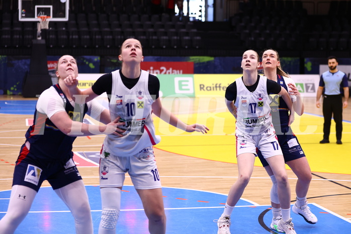 04.02.2024, Graz, Raiffeisen Sportpark, Basketball Damen Superliga 2023/24, Grunddurchgang 11.Runde, UBSC-DBBC Graz - SKN St. Pölten Frauen ,  