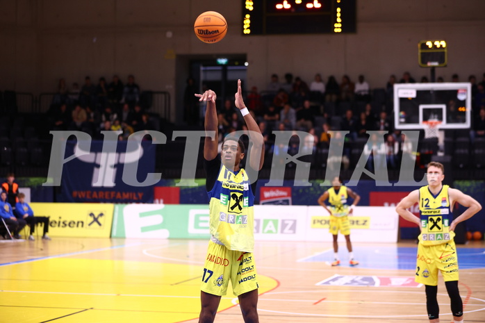 04.02.2024, Graz, Raiffeisen Sportpark Graz, Basketball Superliga 2023/24, Grunddurchgang, Runde 20, UBSC Raiffeisen Graz - OCS Capital Bulls 