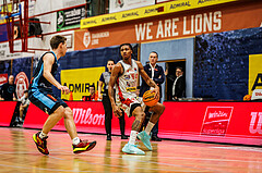 Basketball, win2day Basketball Superliga 2023/24, Grunddurchgang 20.Runde, Traiskirchen Lions, Vienna DC Timberwolves, Demarcus Demonia (4)
