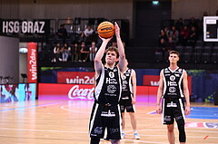04.02.2024, Graz, Raiffeisen Sportpark Graz, Basketball Superliga 2023/24, Grunddurchgang, Runde 20, UBSC Raiffeisen Graz - OCS Capital Bulls 