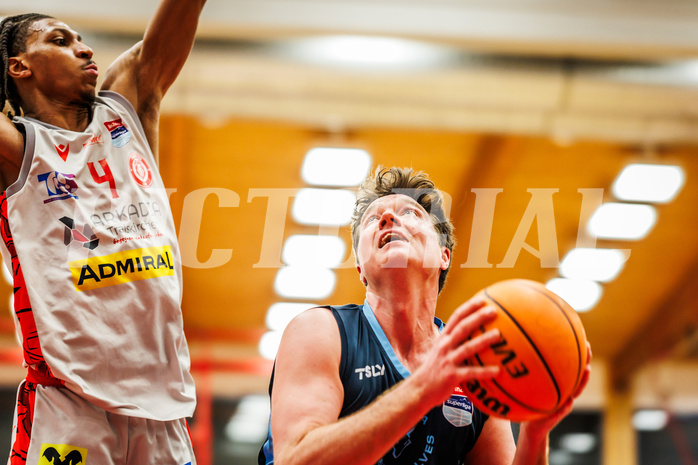 Basketball, win2day Basketball Superliga 2023/24, Grunddurchgang 20.Runde, Traiskirchen Lions, Vienna DC Timberwolves, Philipp D'Angelo (9)