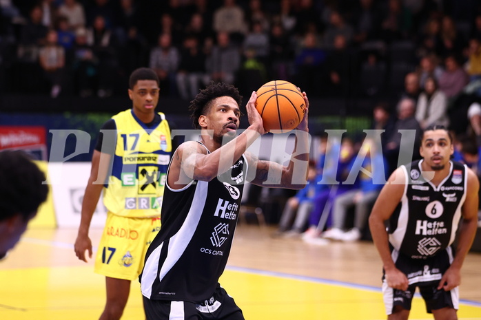 04.02.2024, Graz, Raiffeisen Sportpark Graz, Basketball Superliga 2023/24, Grunddurchgang, Runde 20, UBSC Raiffeisen Graz - OCS Capital Bulls 