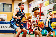 Basketball, win2day Basketball Superliga 2023/24, Grunddurchgang 20.Runde, Traiskirchen Lions, Vienna DC Timberwolves, Obinna Anthony Ndukwe (2)