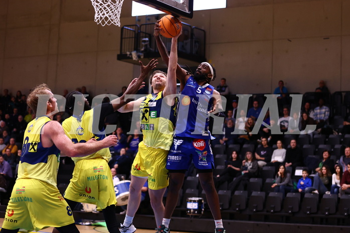 06.01.2025, Graz, Raiffeisen Sportpark Graz, Basketball Superliga 2024/25, Grunddurchgang, Runde 17, UBSC Graz - Oberwart Gunners