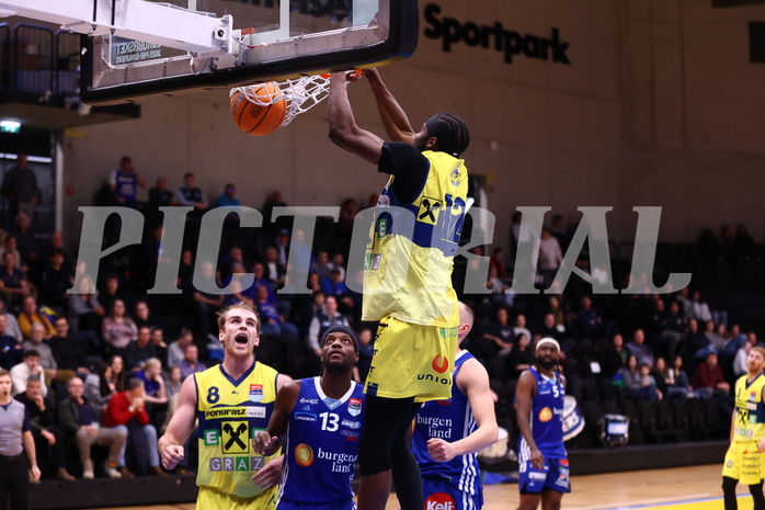 06.01.2025, Graz, Raiffeisen Sportpark Graz, Basketball Superliga 2024/25, Grunddurchgang, Runde 17, UBSC Graz - Oberwart Gunners
