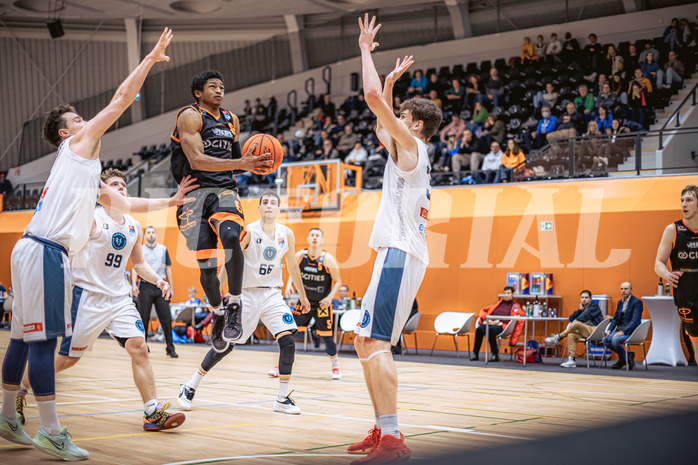 Basketball, Win2Day Superliga 2022/23, Grunddurchgang 11.Runde, Vienna Timberwolves, CITIES Panthers Fürstenfeld, Steve Robinson Jr. (6)
