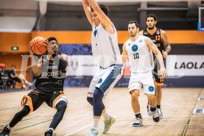Basketball, Win2Day Superliga 2022/23, Grunddurchgang 11.Runde, Vienna Timberwolves, CITIES Panthers Fürstenfeld, Steve Robinson Jr. (6)