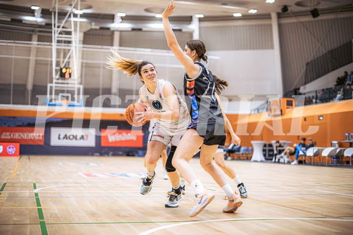 Basketball, Win2Day Basketball Damen Superliga 2022/23, Grunddurchgang 9.Runde, Vienna Timberwolves, Vienna United, Charlotte Schomburg (13)