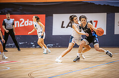 Basketball, Win2Day Basketball Damen Superliga 2022/23, Grunddurchgang 9.Runde, Vienna Timberwolves, Vienna United, Aleksandra Novakovic (8), Klara Brunner (25)