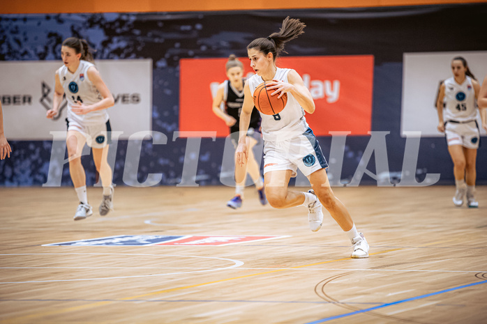 Basketball, Win2Day Basketball Damen Superliga 2022/23, Grunddurchgang 9.Runde, Vienna Timberwolves, Vienna United, Aleksandra Novakovic (8)