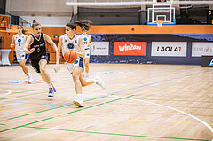 Basketball, Win2Day Basketball Damen Superliga 2022/23, Grunddurchgang 9.Runde, Vienna Timberwolves, Vienna United, Alona Dobrovolska (5), Aleksandra Novakovic (8)