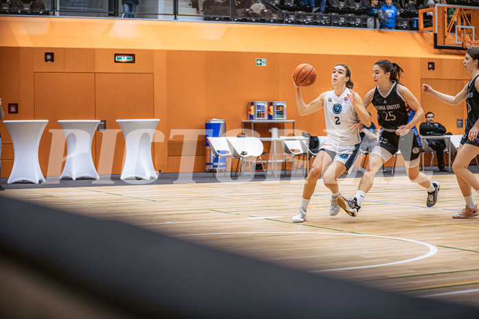 Basketball, Win2Day Basketball Damen Superliga 2022/23, Grunddurchgang 9.Runde, Vienna Timberwolves, Vienna United, Cristina Nino (2)